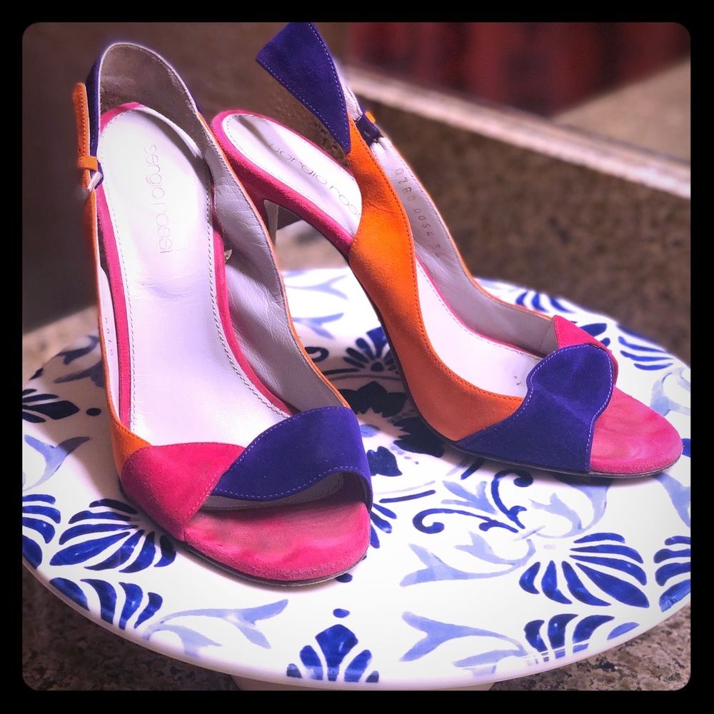 Sergio Rossi open toe heels
